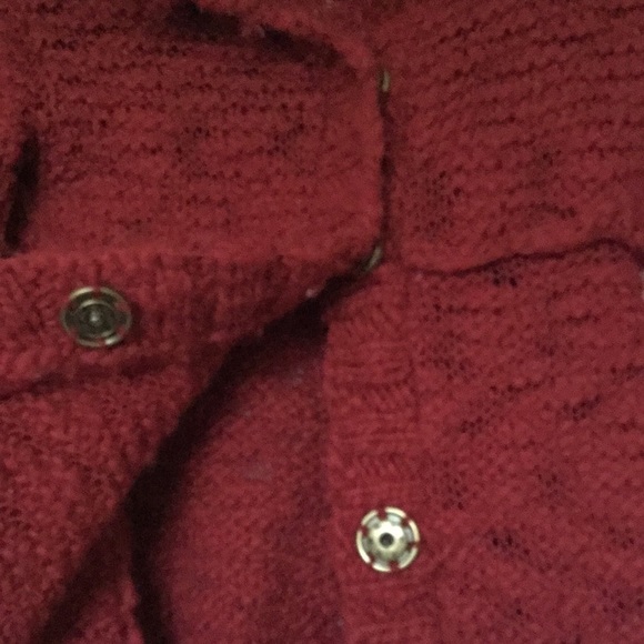 Vintage chunky knit sweater red xs s 4 - Picture 4 of 4